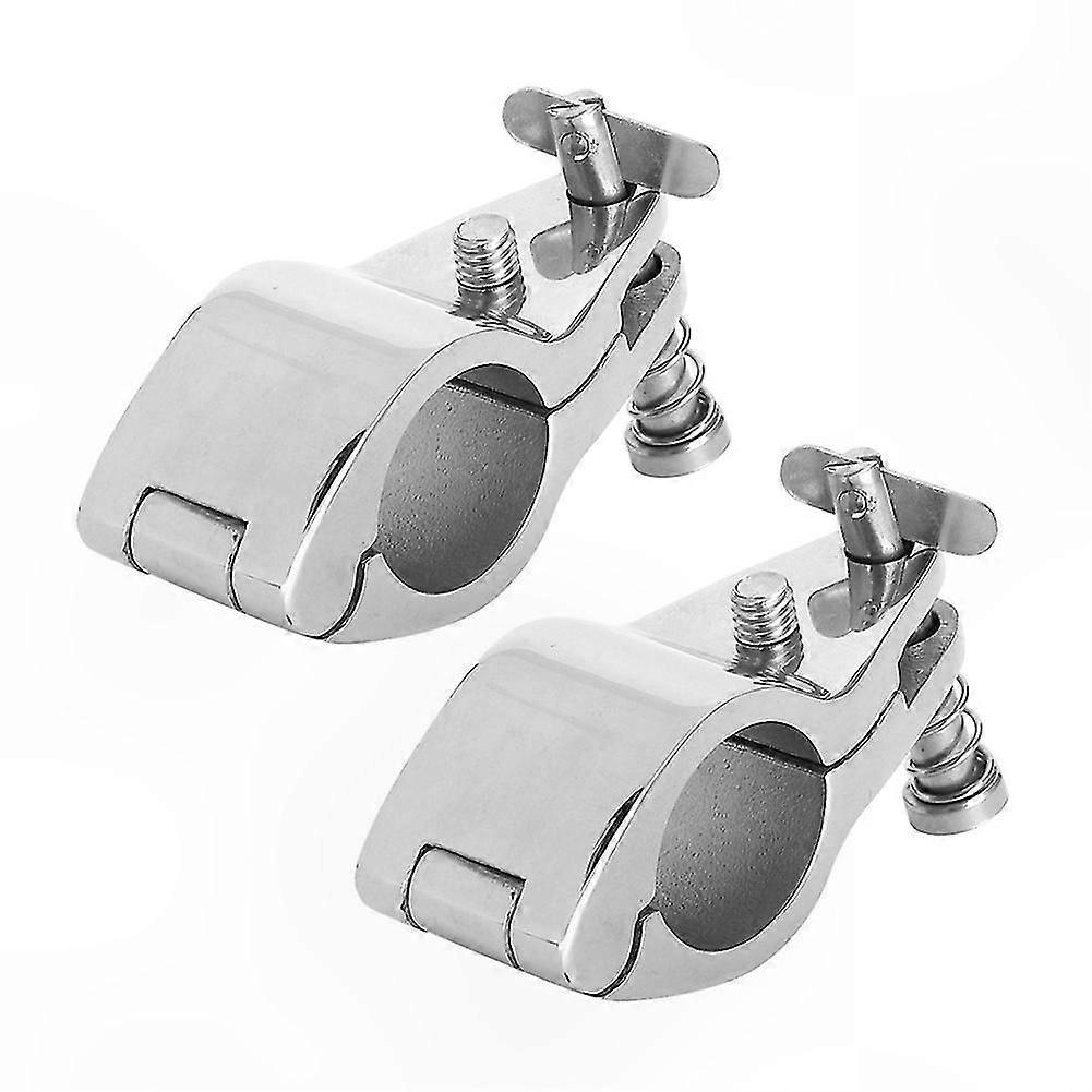 2 Stück Edelstahl Marine Jaw Slides, Boot Klappbarer Oberkieferschlitten für Bimini Top Rail Mount, Tip Style (22mm)