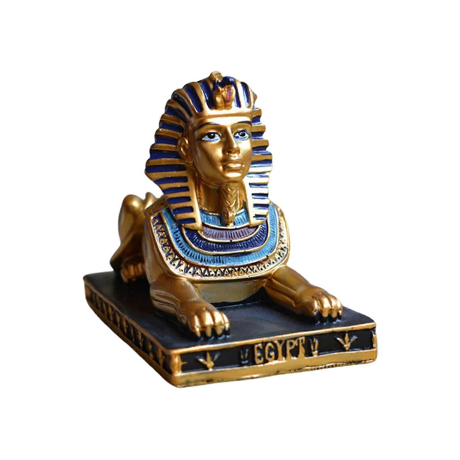 Egyptian Sphinx Resin Statue for Home Office Decor & Sand Table Display