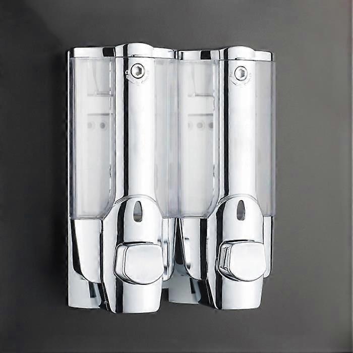 Wall-mounted soap dispenser 2*400ml silver