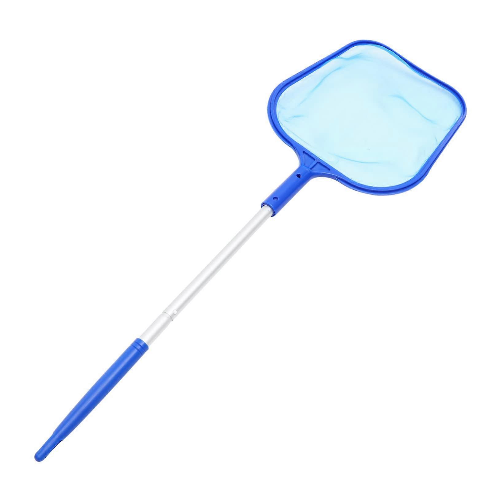 1piece cleaning net for swimming pool, telescopic pole, fine mesh for easy removal of leaves and debris, suitable for ponds and fish ponds.