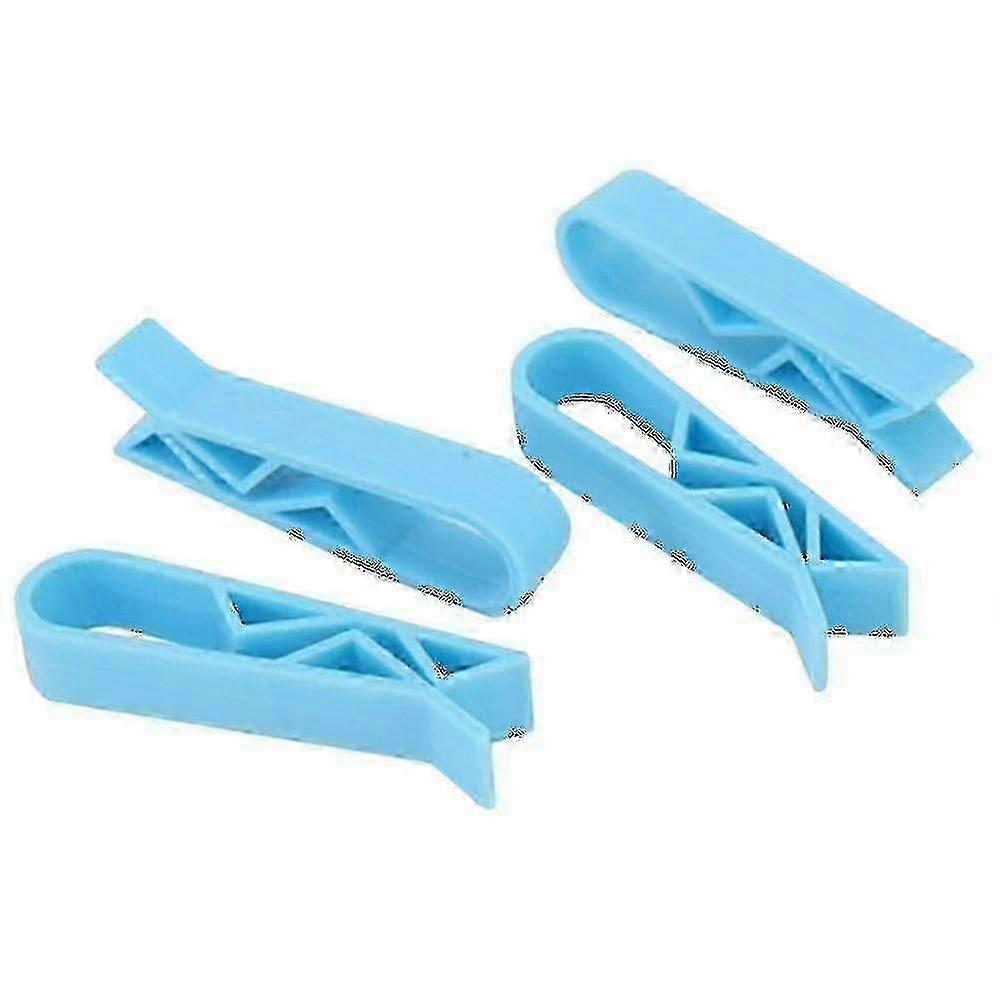 Pacote com 20 Clipes de Saco de Lixo Azul - Fixadores Práticos de Lixeira para Proteger Sacos de Lixo