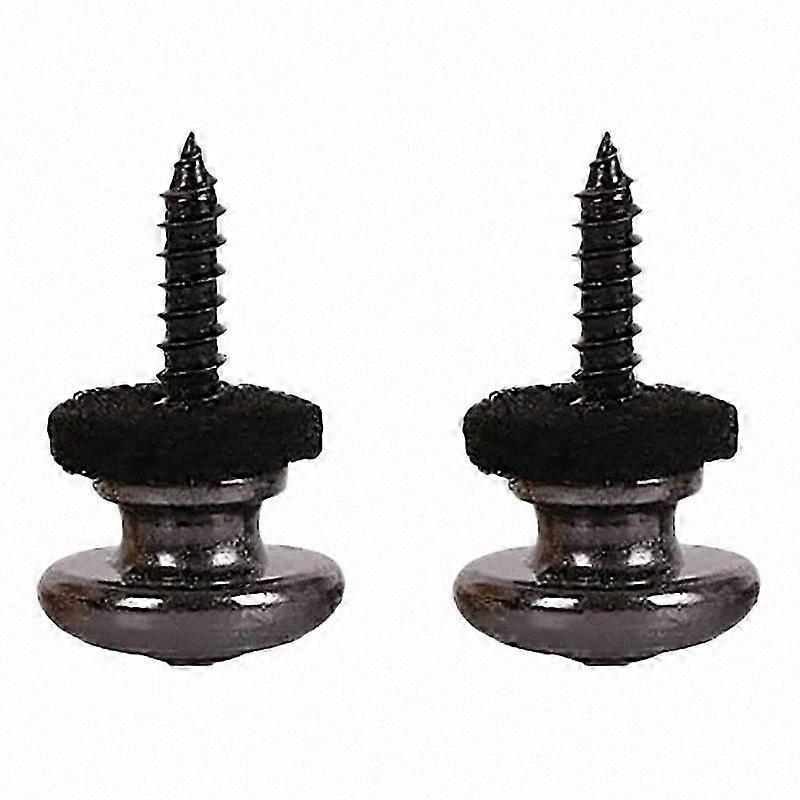 2PCS Copper Guitar Strap Lock for Acoustic Classical Ukulele Black