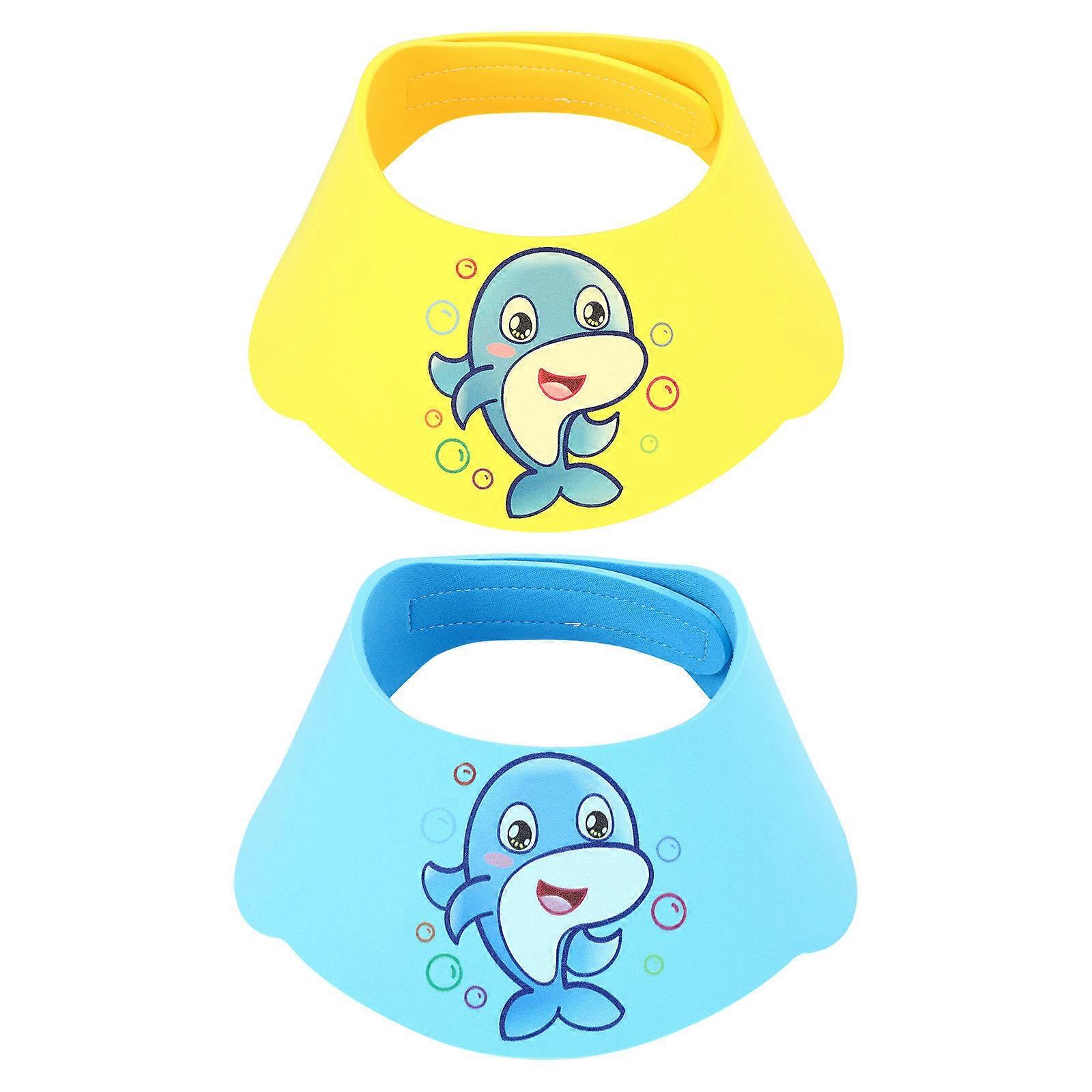 Baby Shampoo Cap Shower Cap for Infant to Kids Bath Time Eva Assorted Color Waterproof Use 2Pack