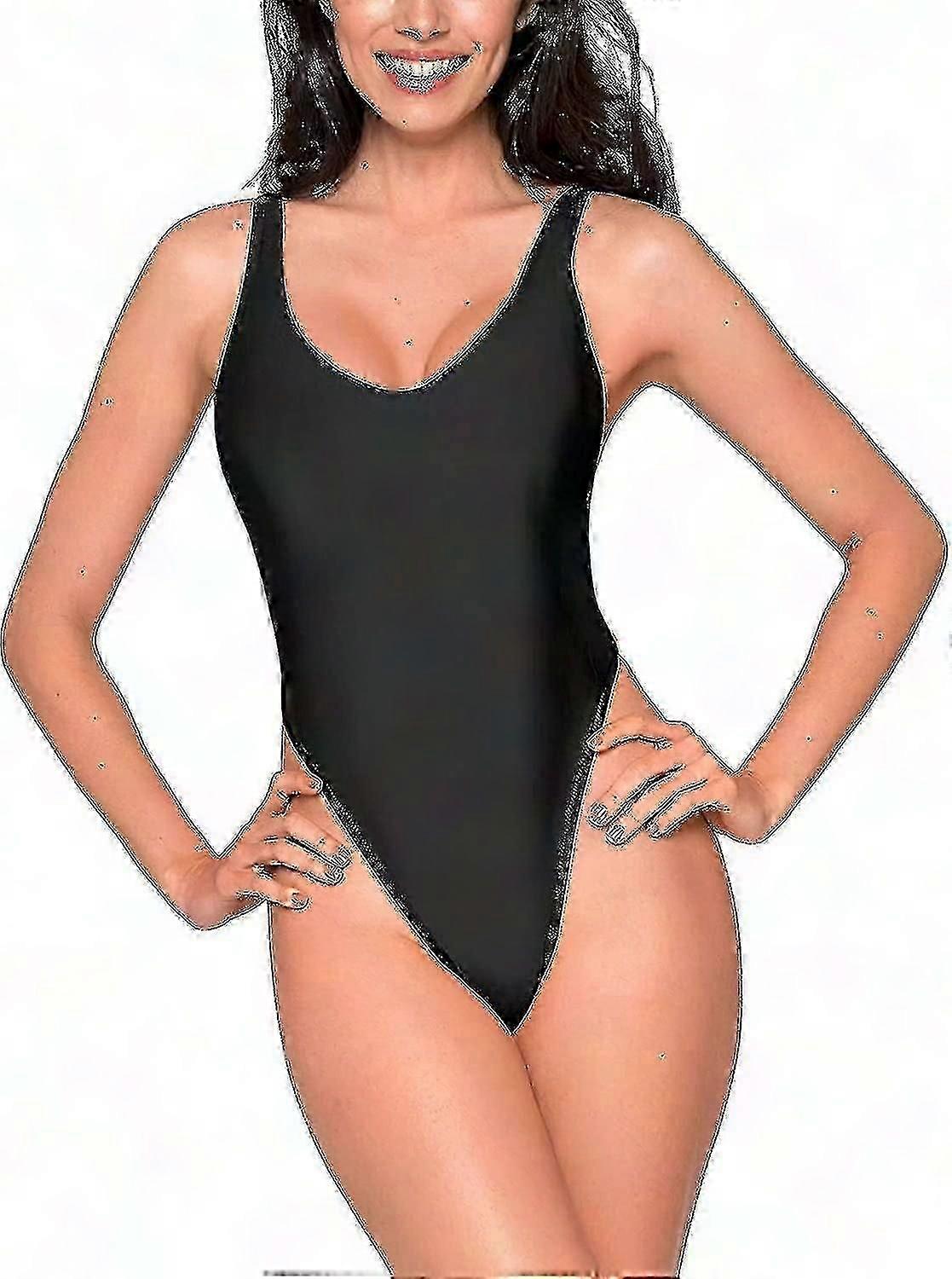 Women's High Cut Adjustable One Piece Swimsuit Sexy Thong Bathing Suit