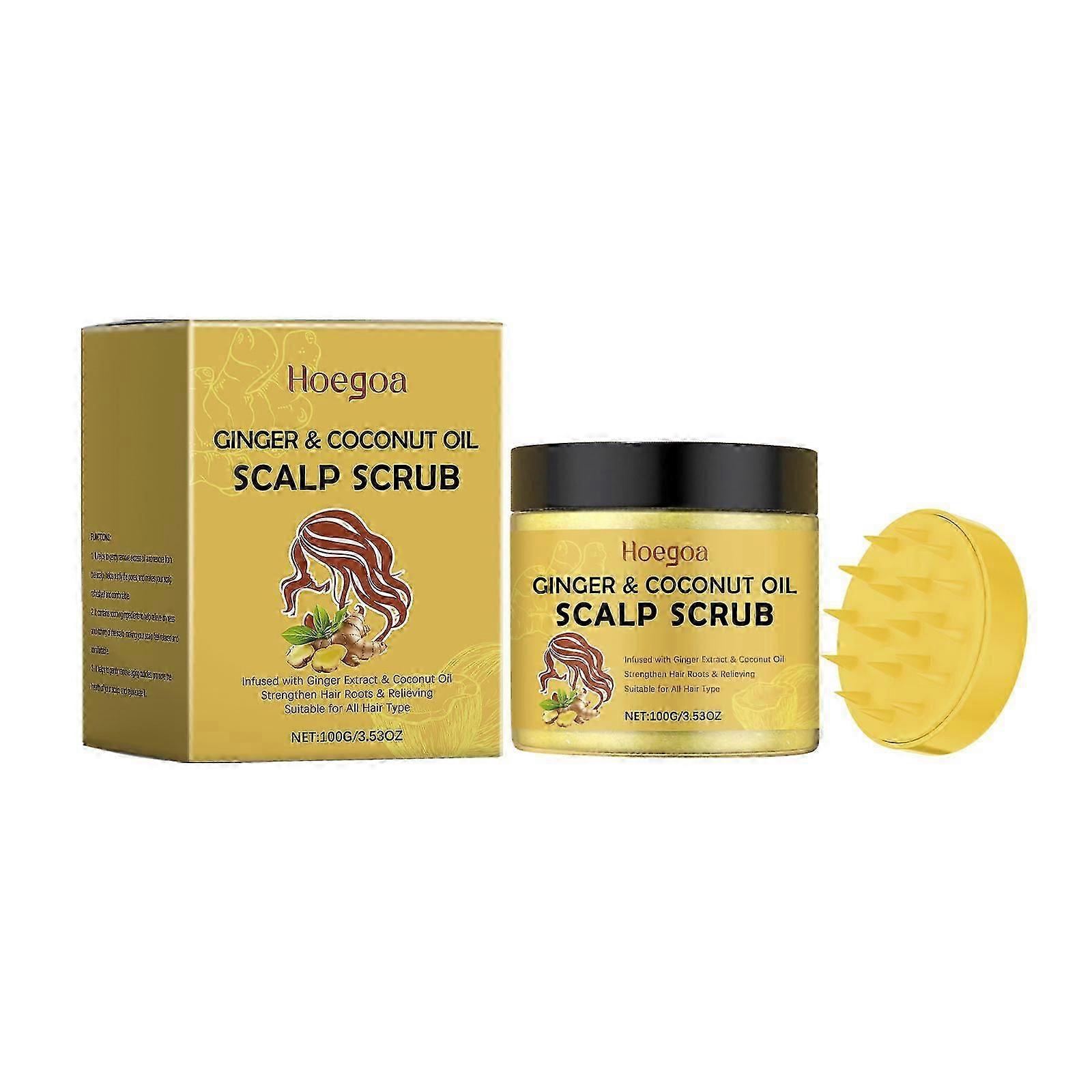 Hoegoa Scalp Scrub, gentle cleansing of the scalp, oil control, refreshing and fluffy, nourishing and caring for the hair, sea salt cleansing cream