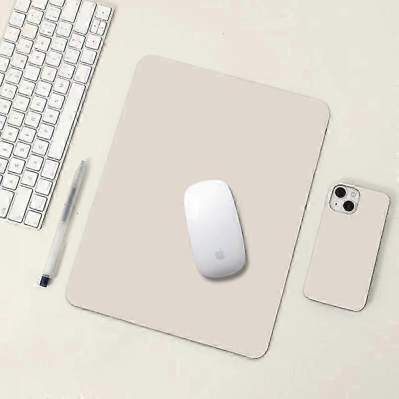 Leather Anti-Slip Waterproof Computer Mouse Pad Solid Color Desk Mat