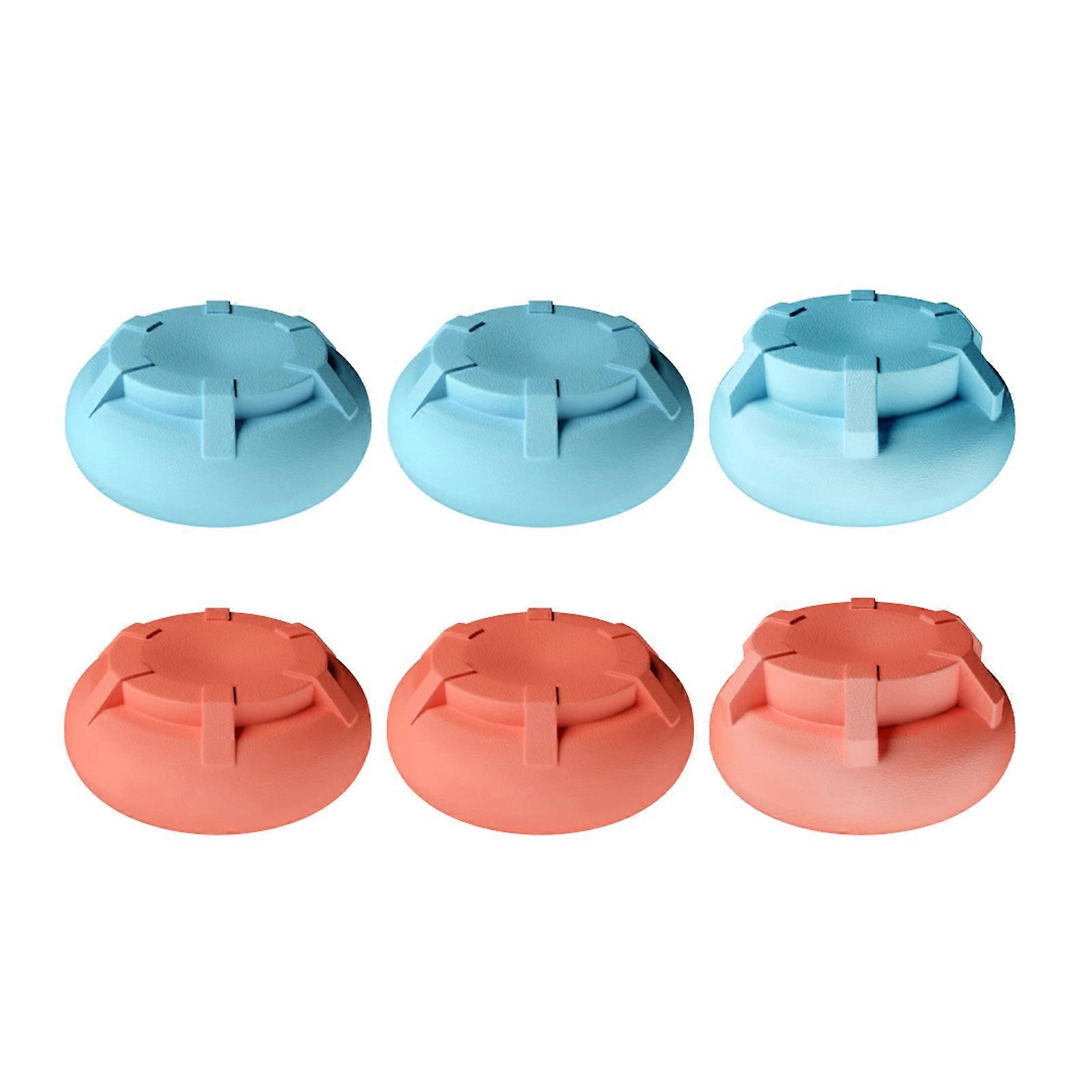 6 Piece Silicone Joystick Protectors Cap Cover Set Double Height Design For NS2 Controller Enhancing Grip And Durability Blue and orange