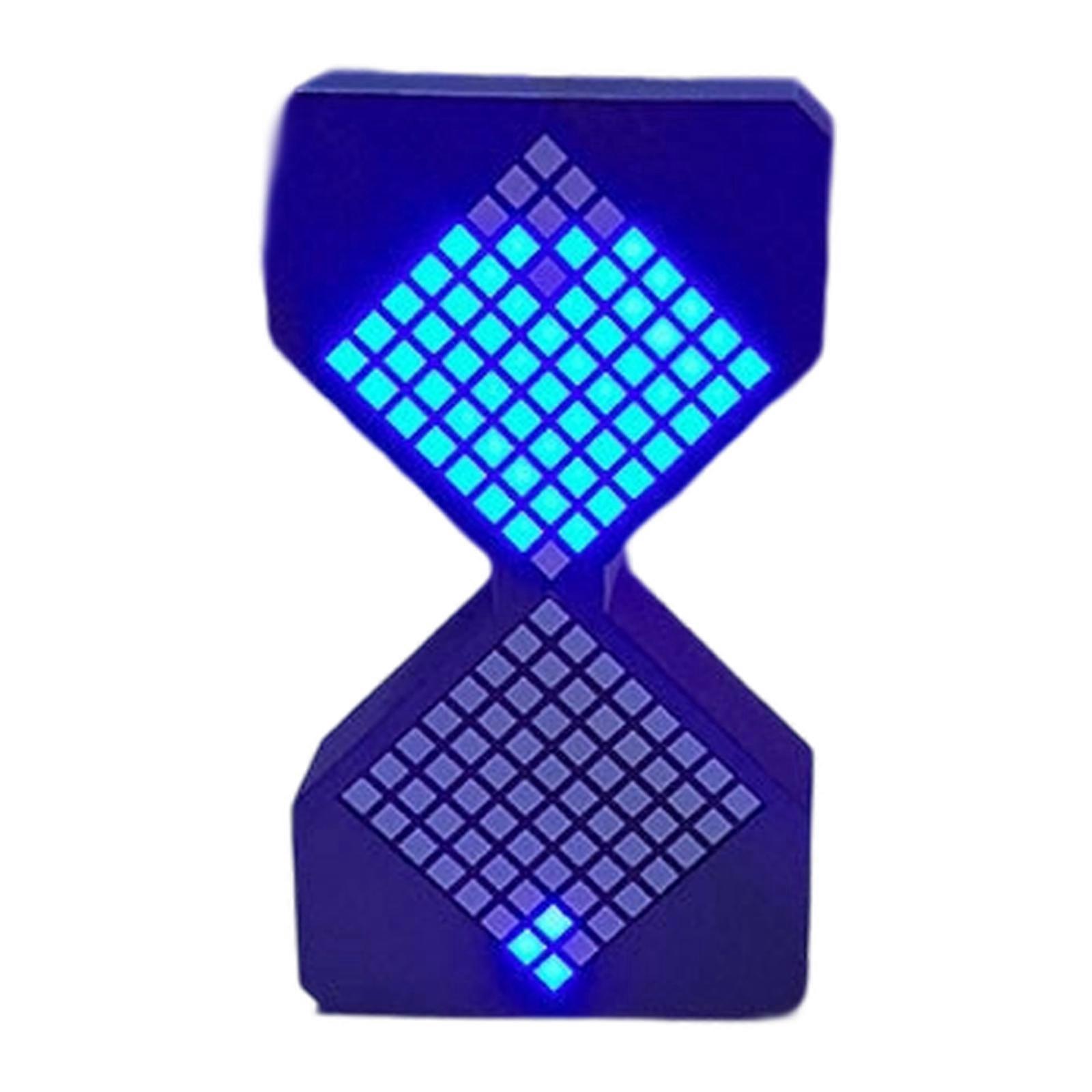 Multifunctional Digital Sand Timer USB Rechargeable Adjustable Brightness Modern Desktop Night Light Timer Black and blue