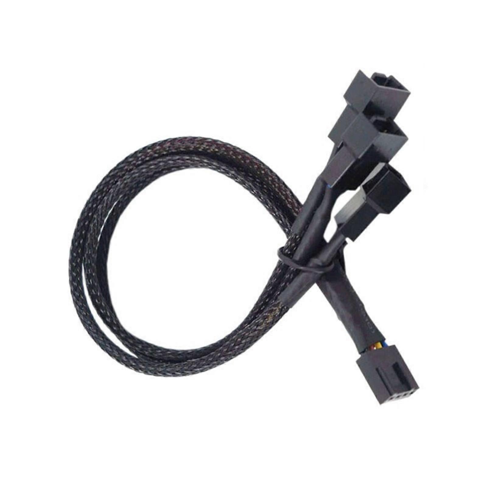 4Pin Splitter 4Pin Fan Adapter Cable for Computer PC Case Fan Extension Power Cable Extension Cable Multicolor