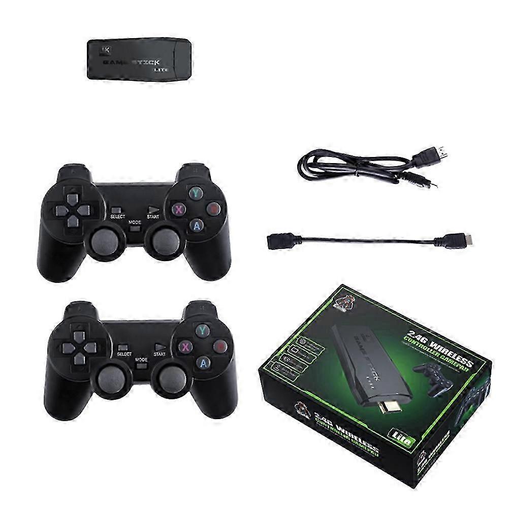 Wireless HDMI Video Game Console with Retro Games, 64G Storage, 2x Gamepad, Supports 4K Quality