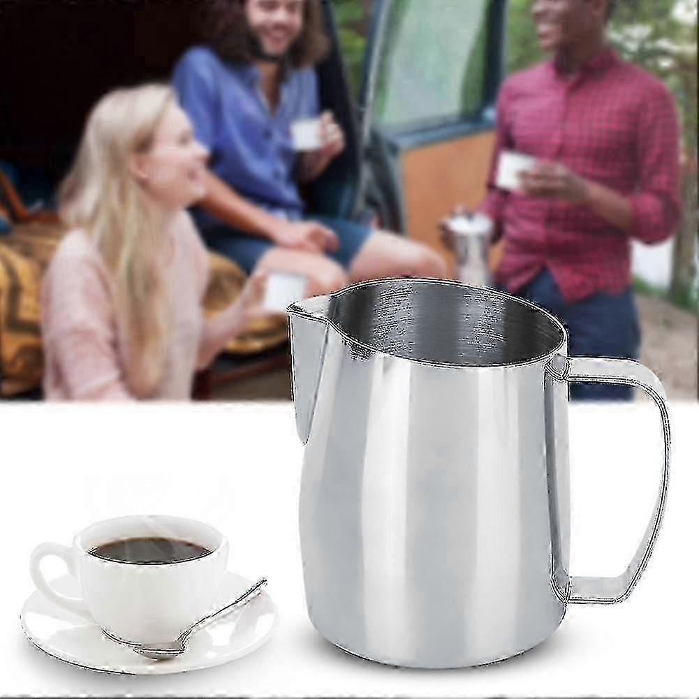 Stainless Steel Cappuccino Milk Frothing Jug 400ml for Latte Art an...