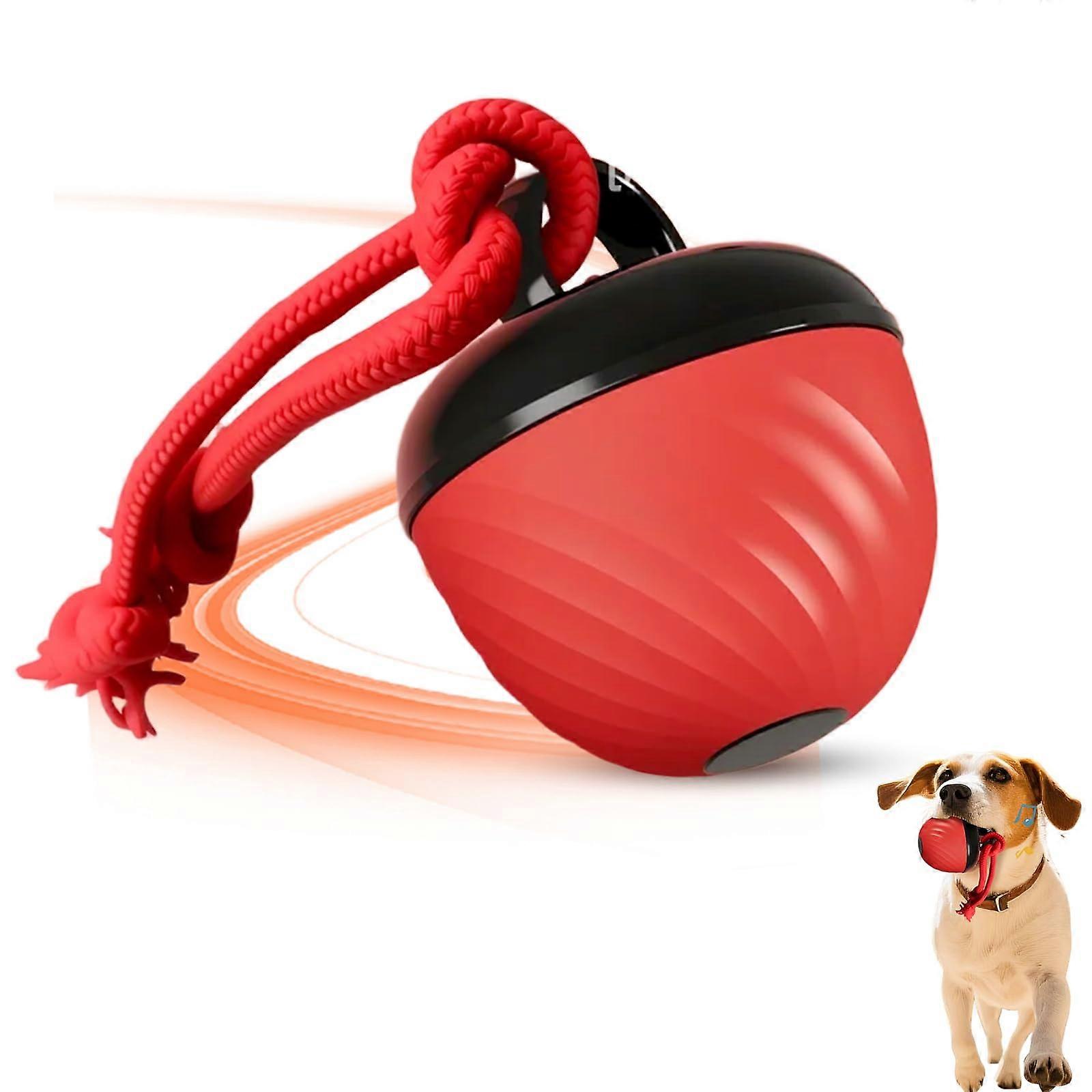 Smart Interactive Dog Toys Ball, 2025 New Pet Ball with Ropes, Automatic Moving and Rolling Dog Toy
