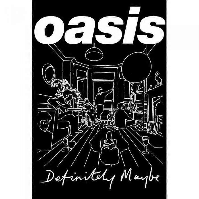 Oasis Definitely Maybe Line Art Poster