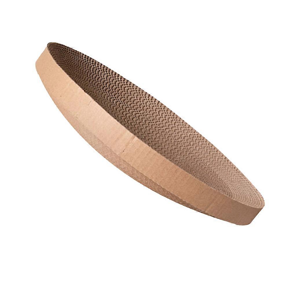 Cat Scratcher Round Cat Interactive Toy Indoor Play Light Brown Scratching 1Set