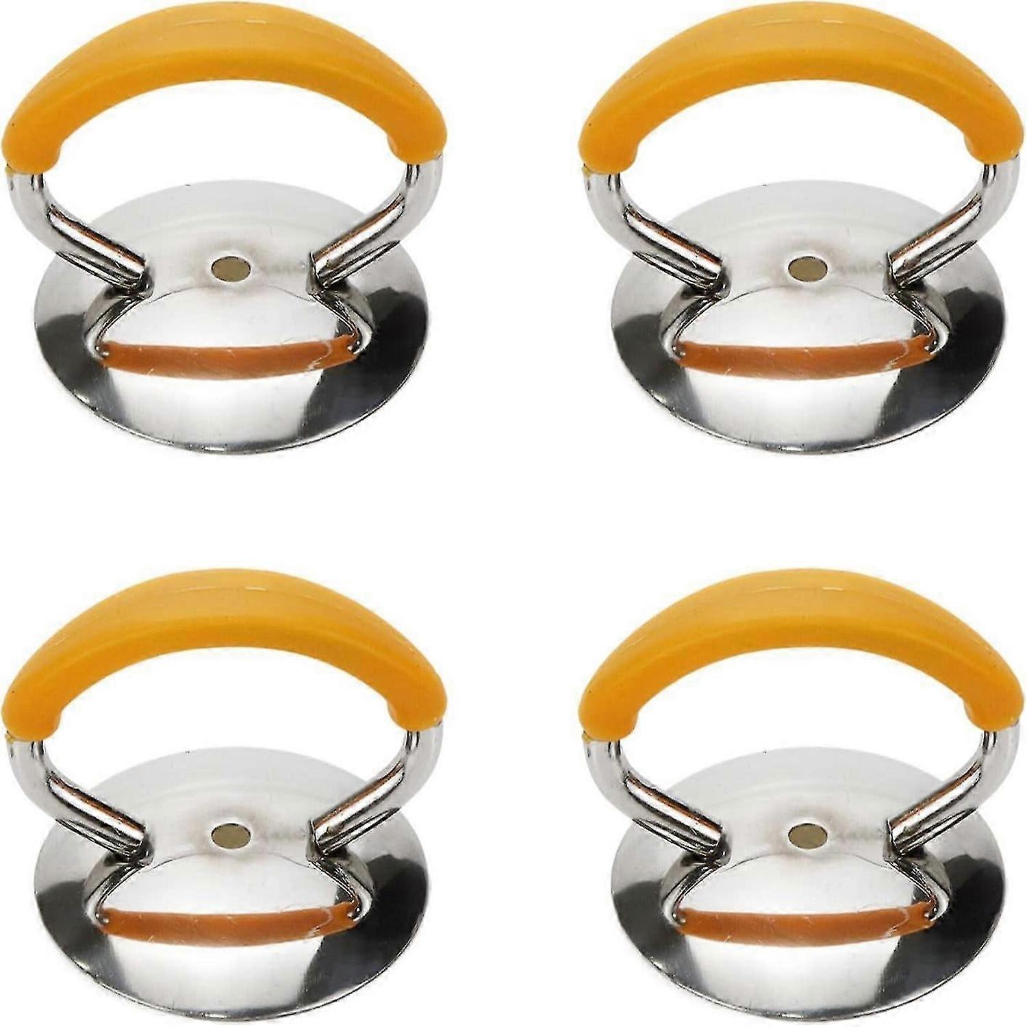 4 قطع طباخ المطبخ العالمي غطاء وعاء مقبض استبدال ملحقات غطاء وعاء (برتقالي)