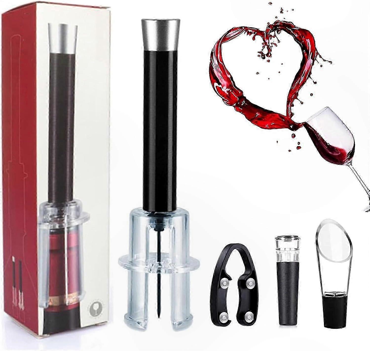 Portable Wine Opener Set with Air Pressure Pump for Easy Bottle Opening
