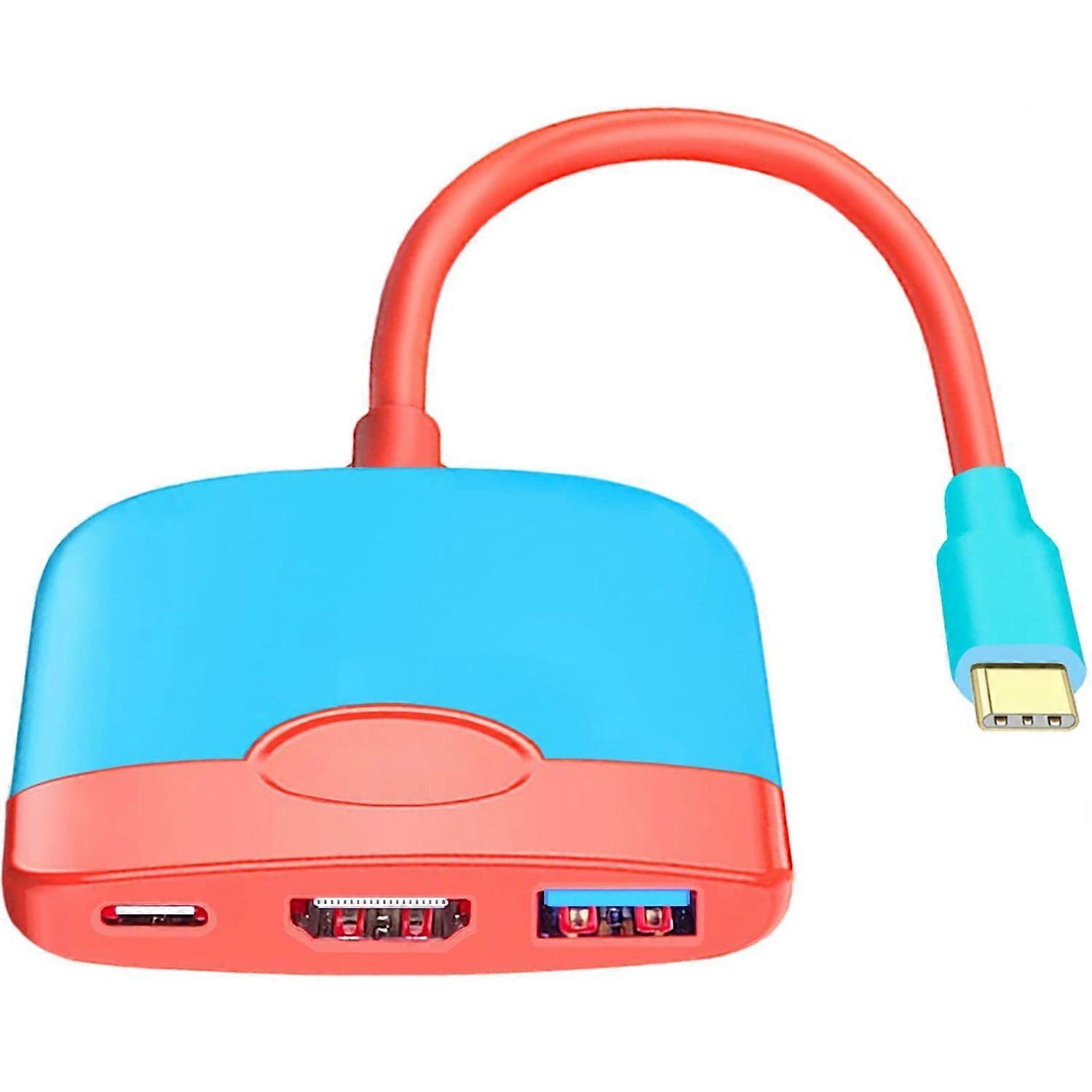 Portable Switch Dock for Nintendo Switch HDMI Portable TV Adapter Switch Adapter for TV Switch Travel Dock 3-in-1 Switch Docking Station Switch USB C