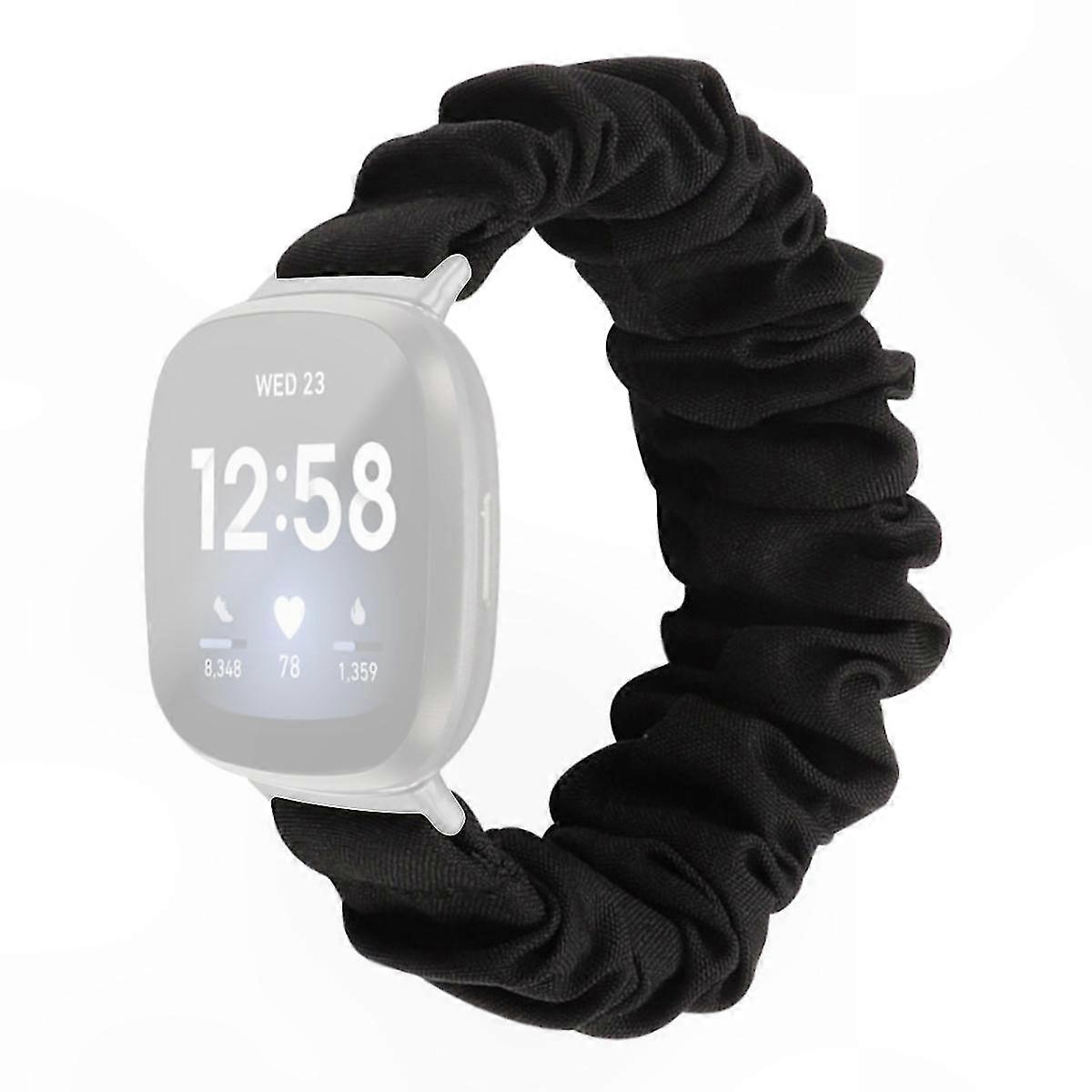 Leopard Print Fabric Watch Band for Fitbit Versa 4/Sense 2 Replacement Strap