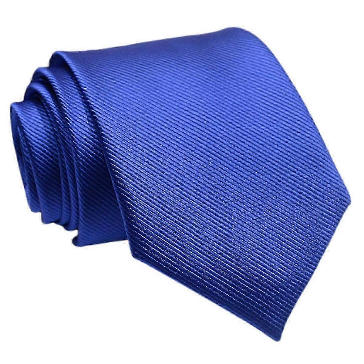 Herren Satin massives Krawatten-SetBlau