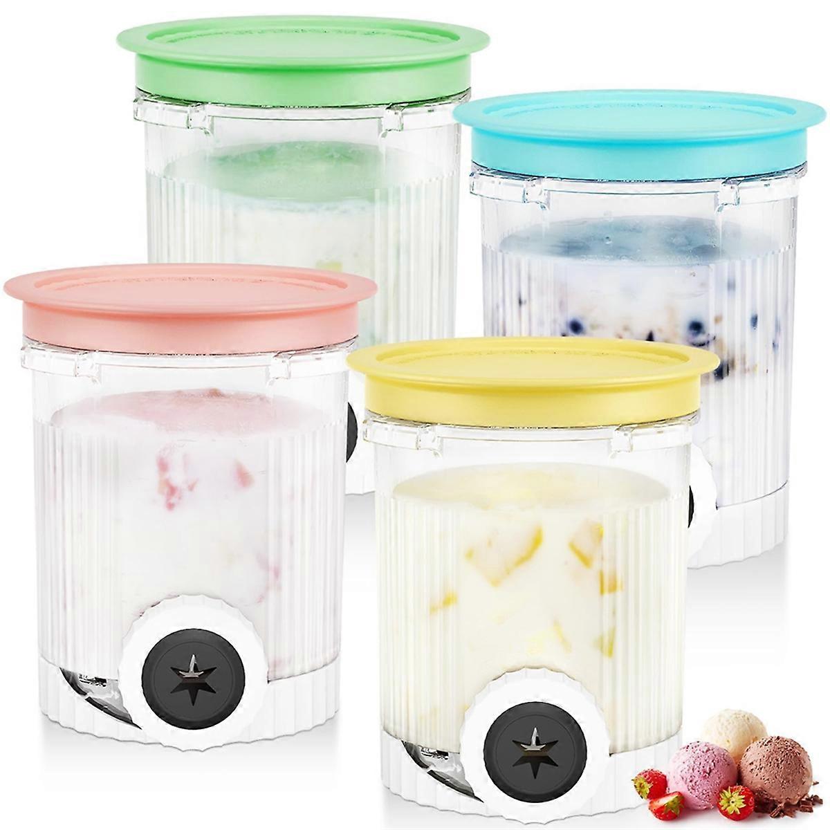 Cream Swirl Pints for Ice Cream Maker NC700 -4 Pack