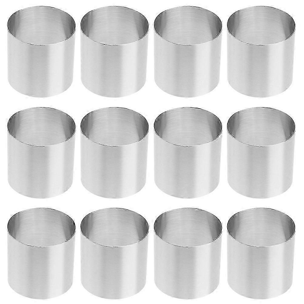 12 Pcs Cake Decorating Set Mousse Ring Mousse Cake Ring Round Cake Ring Cupcake Rings