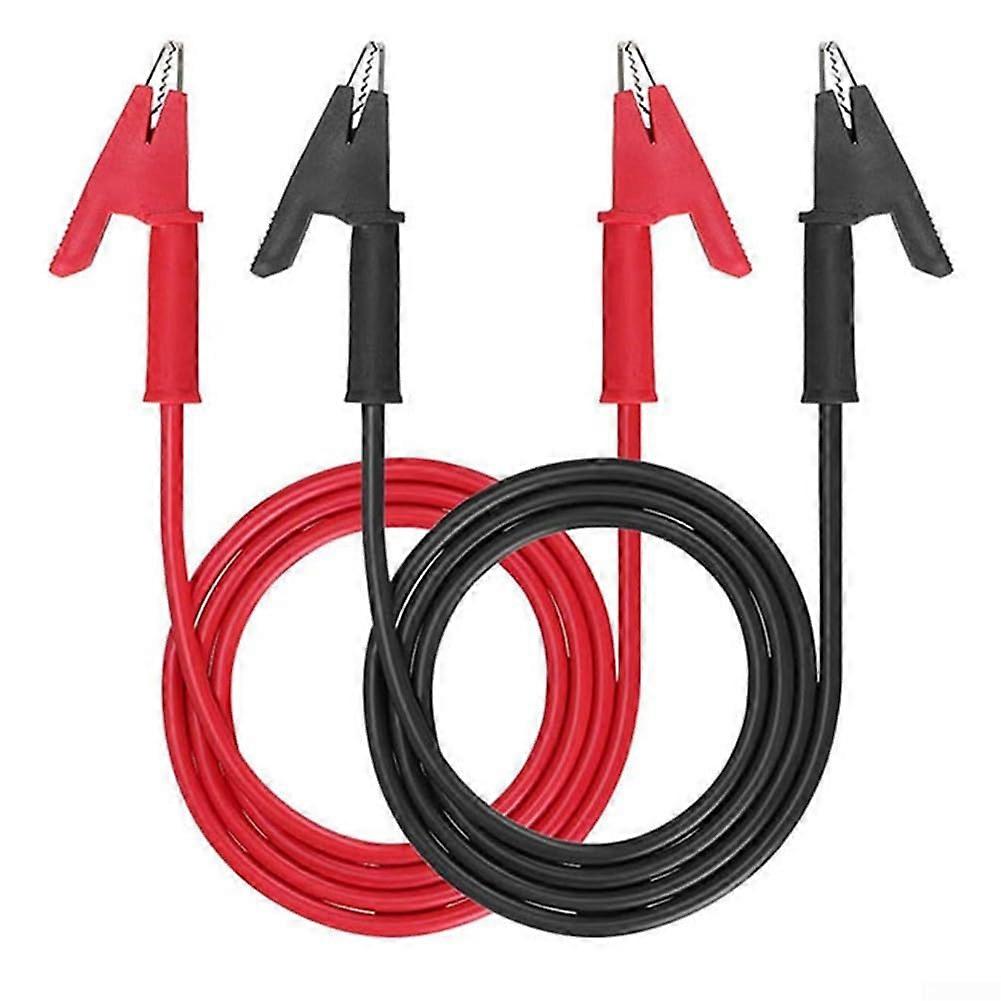 Circuit Testing Made Simple 4Piece Dual Ended Electrical Test Leads With Secure Grip Clips