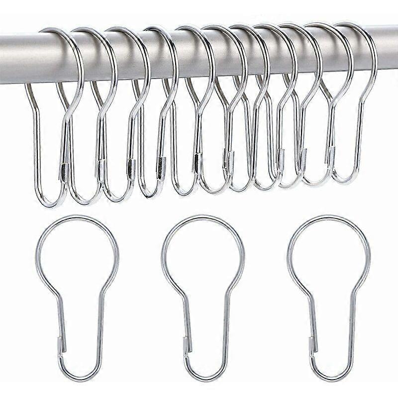 40 Pack Shower Curtain Rings Hanging Hooks