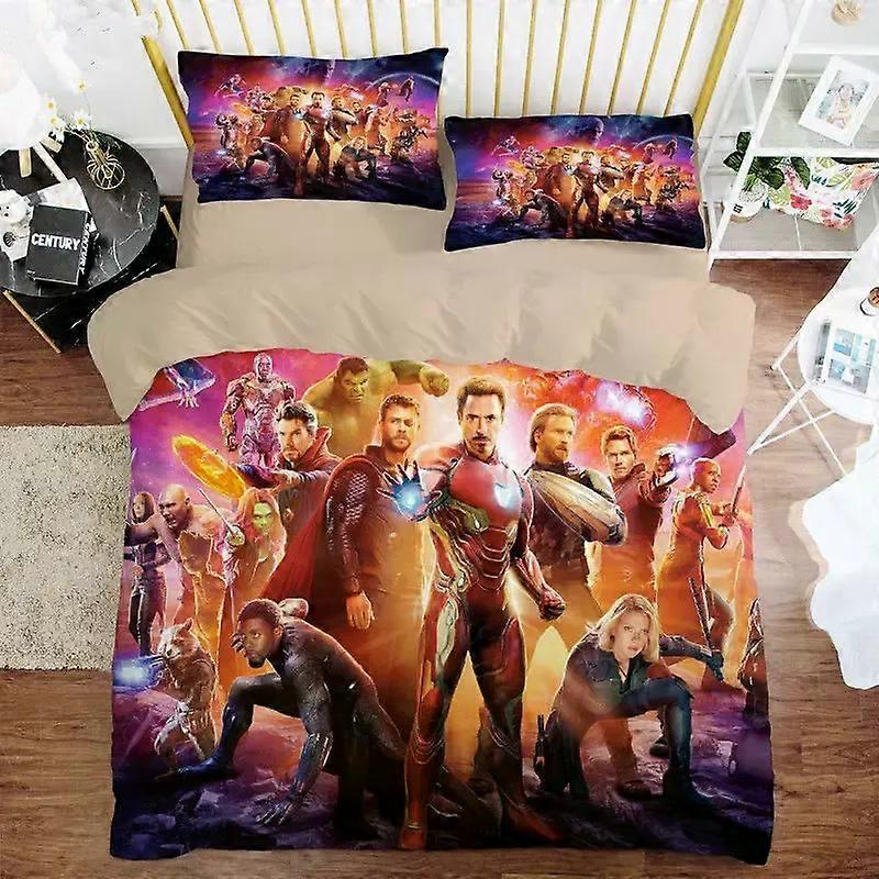 TE3247 The Avengers Bed Covers Bedding Set,Spider-man Cover Modern Printed 3-Piece Set 1 Bed Cover,Birthday Gifts
