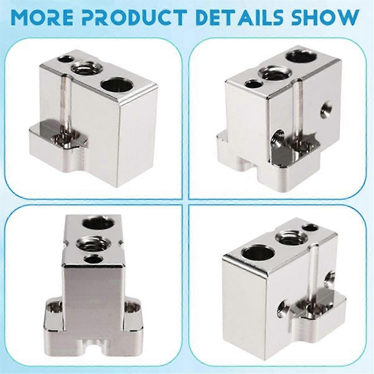 CR10 Plated Copper Heated Block Volcano High-Temperature Heating Block for 3D Printer Parts, Large F