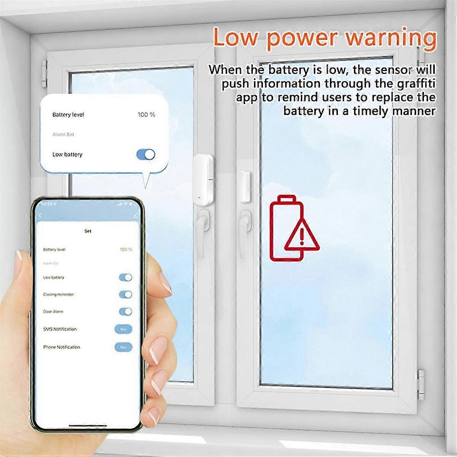 Zigbee Door Sensor Window Sensor Tuya Door Opener Detector Wireless Smart Door Sensor Alarm for Home Security&Automation