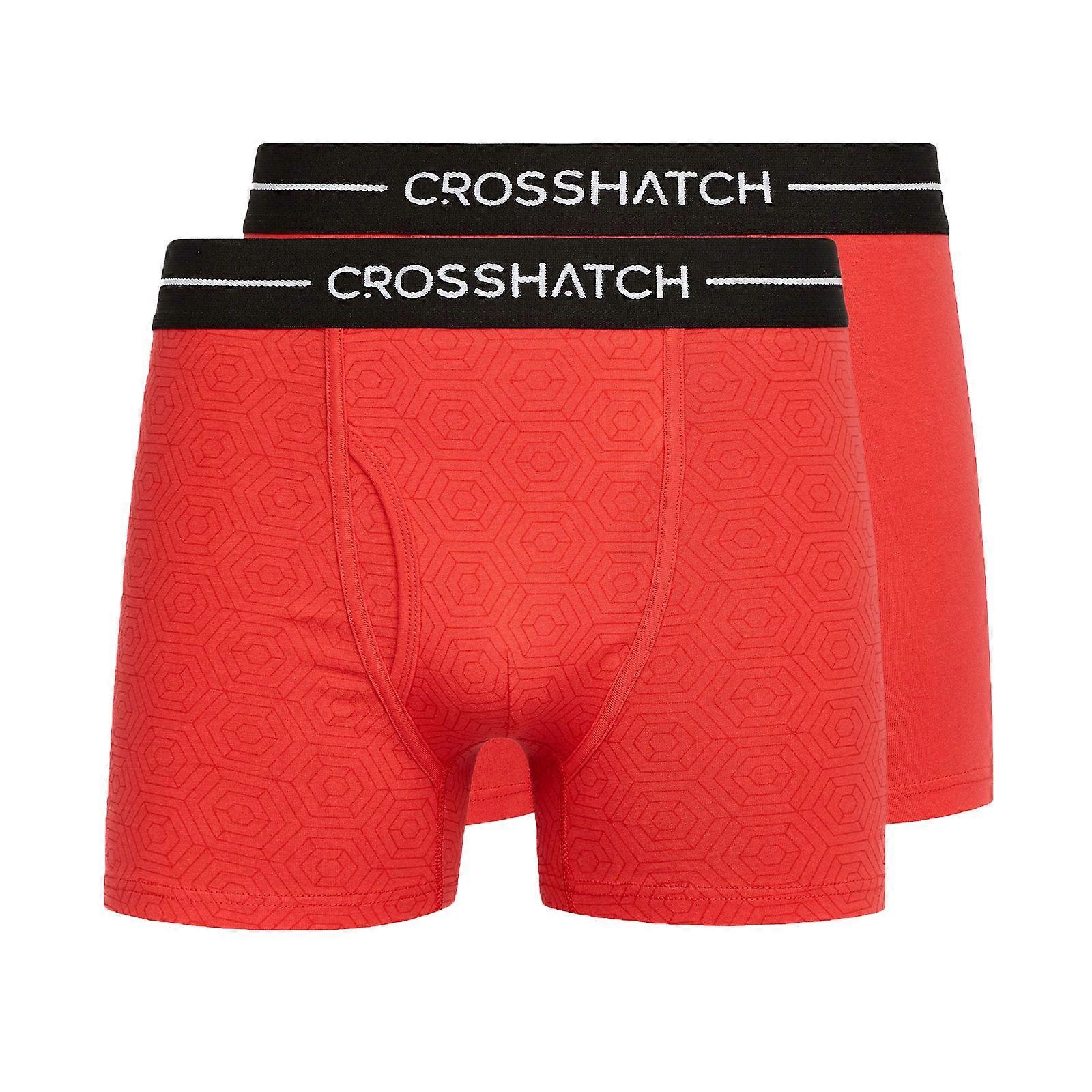 Crosshatch Hexter 2-Pack Boxer Shorts Red