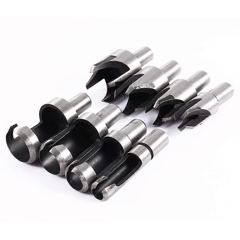 8 Pcs Chamfer Wood Plug Cutter Straight & Tapered Taper Claw Type Drill Bits