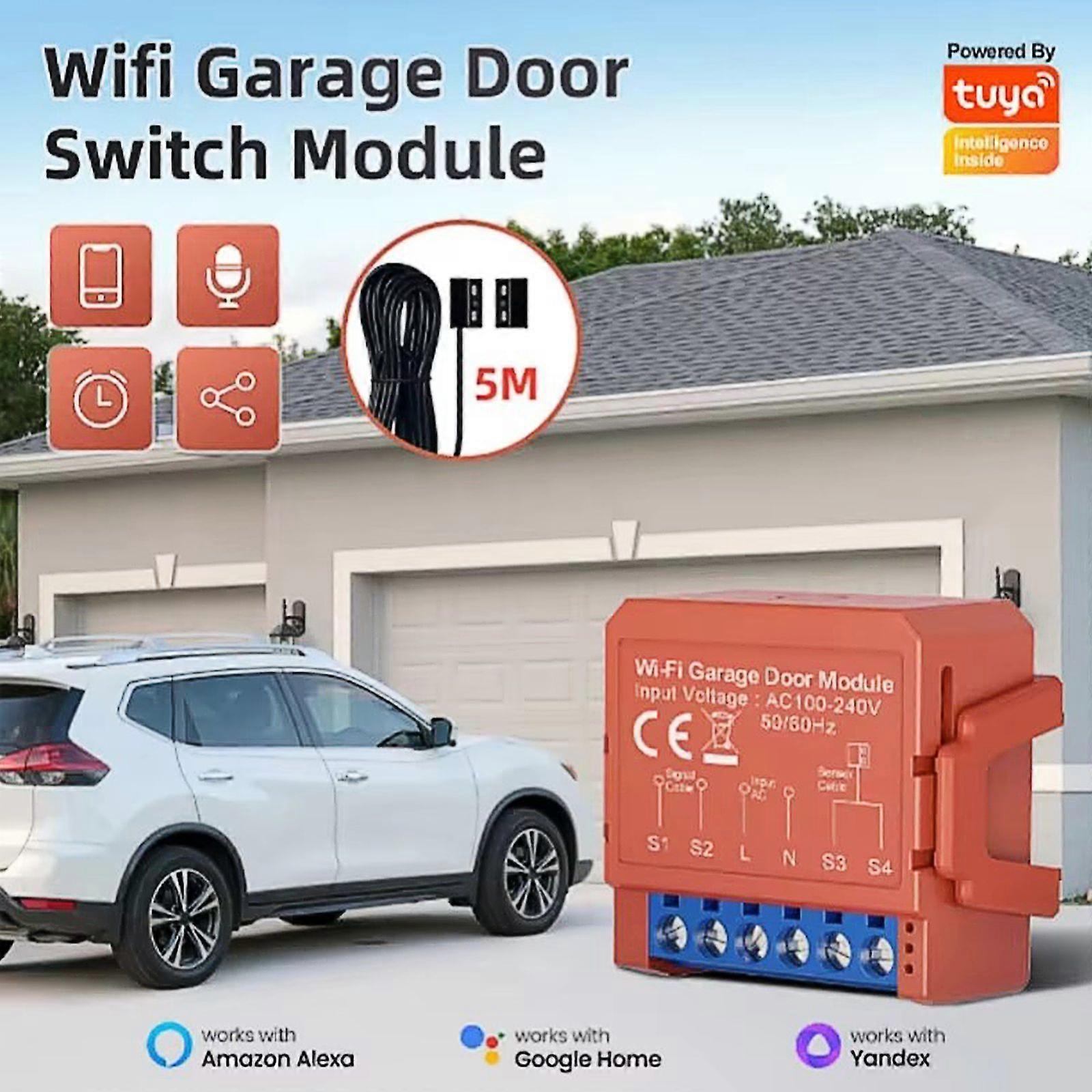 Tuya Wifi Garage Door Opener Smart App Remote Voice Control Gate Door Switch Mod Hot