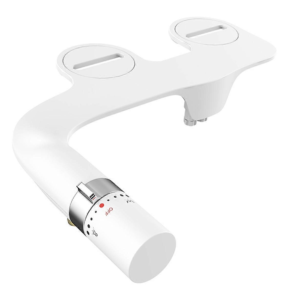 New Adjustable Water Pressure Dual Nozzle Sprayer Non Electric Ultra Slim Bidet Attachment for Toil