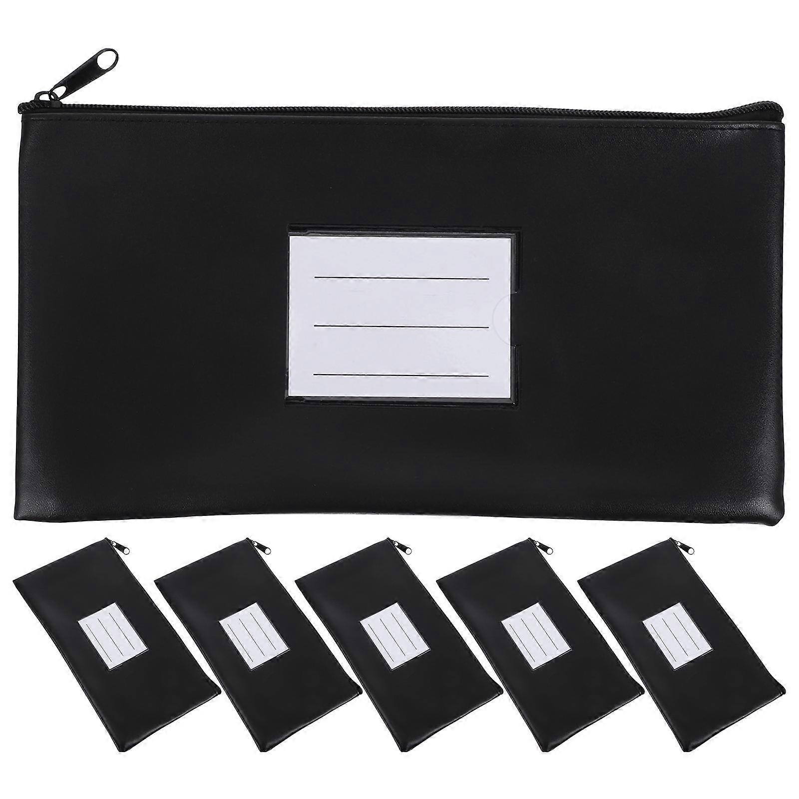 Waterproof Money Zipper Pouch for Cash Storage 6Pcs Zipper Closure