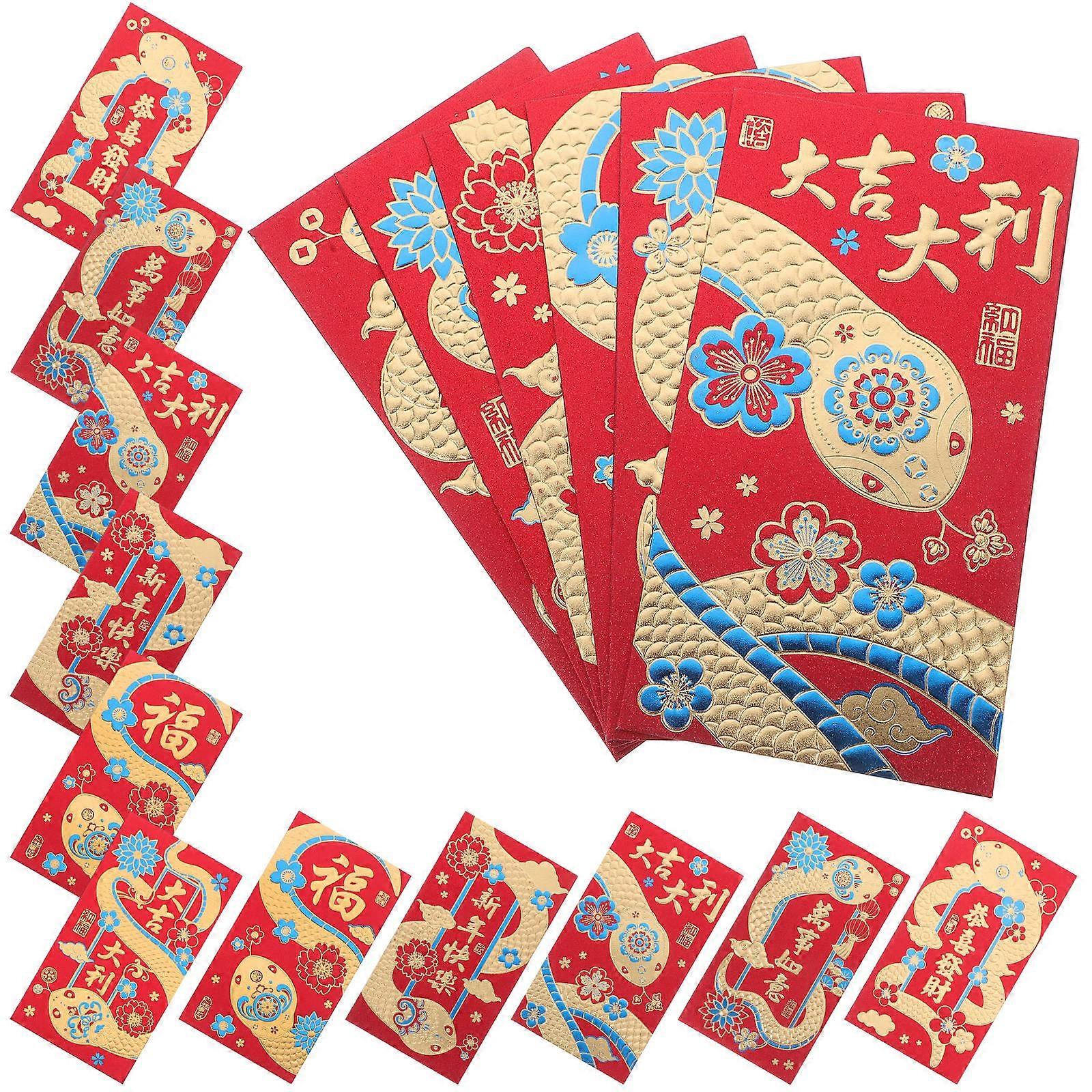 Chinese Red Envelopes Money Holder for Cash 30Pcs Year of The Snake
