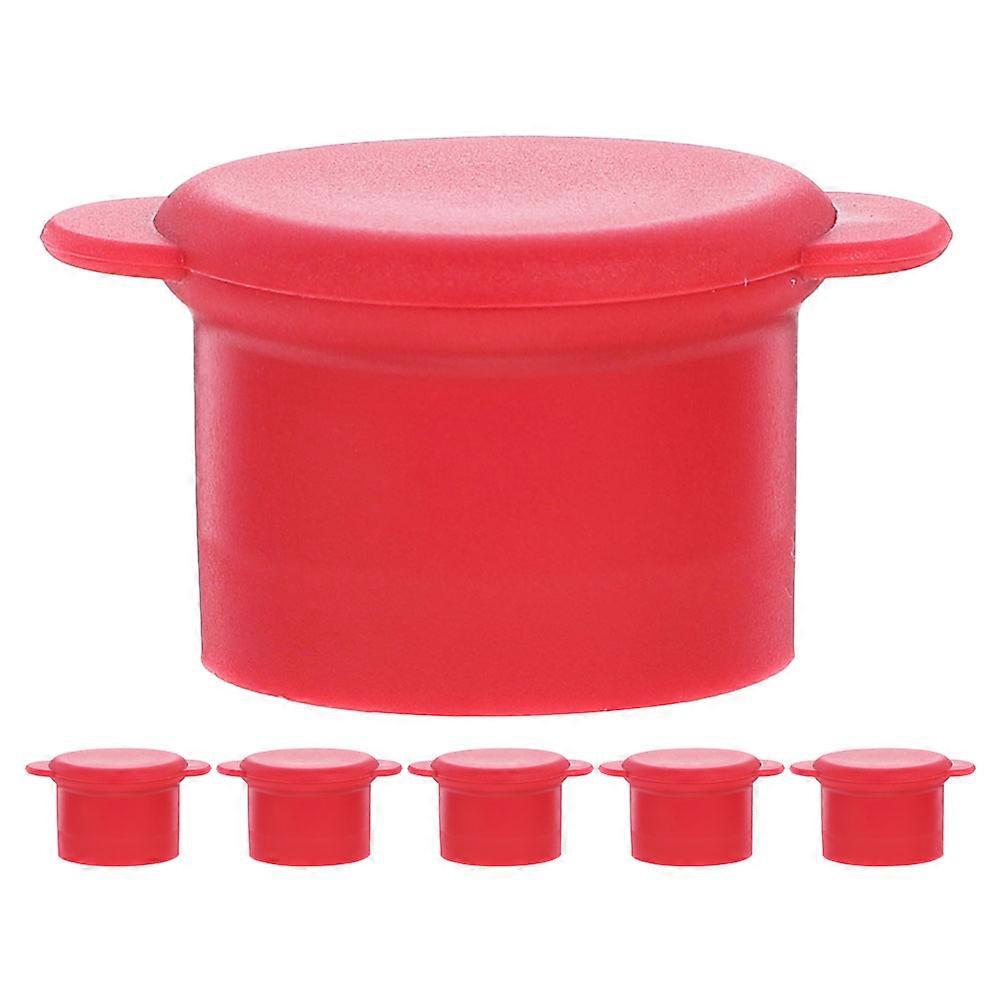 18Pcs Silicone Stoppers for Airtight Beverage Seal Red