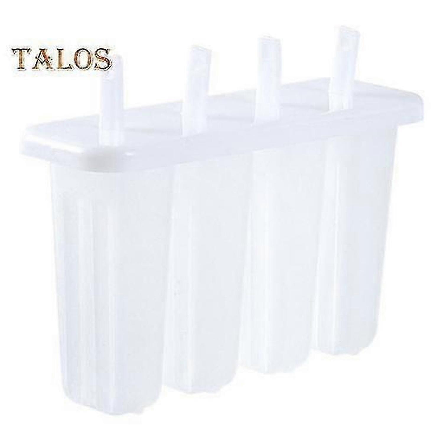 Popsicle Mold Reused Making Ice Cream Safe Useful 4 Grids Ice Cream Mold Kitchen Tool