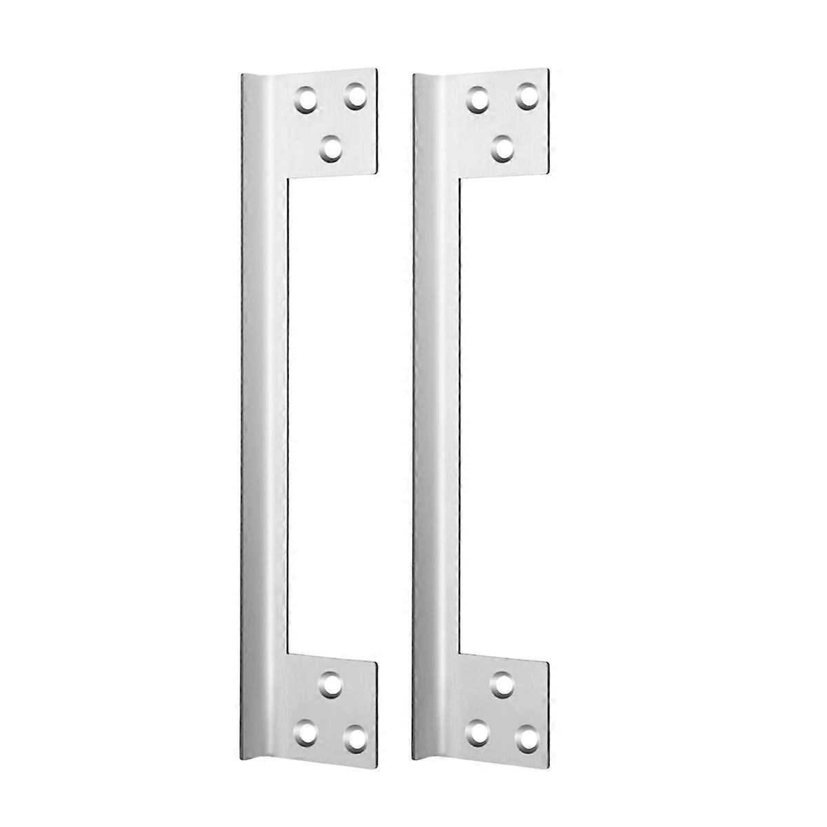 2 Pcs Door Latch Guard Plate Outswing Angle Latch Protector 7Inch