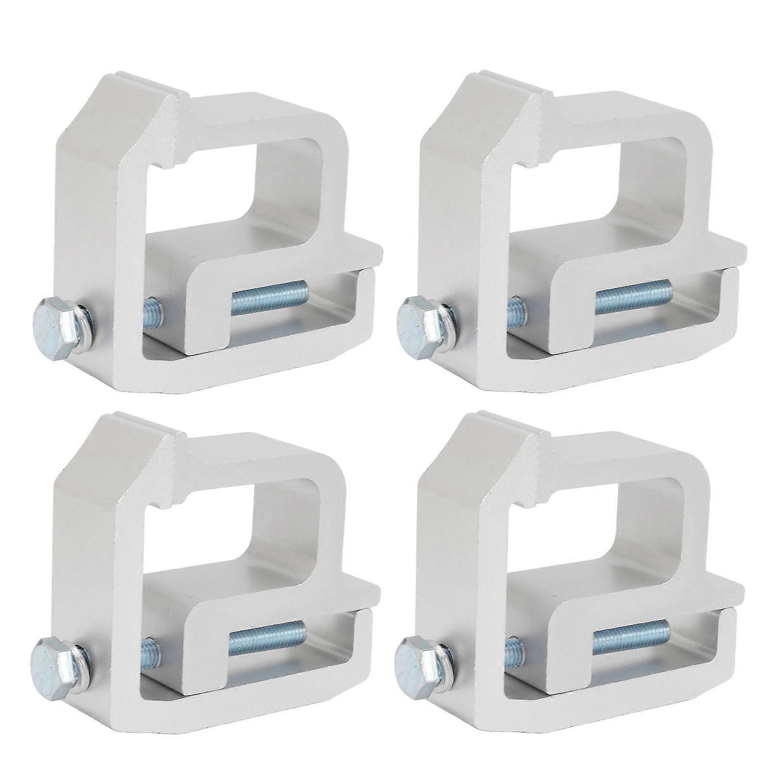 4Pcs Truck Topper Cap Clamps Universal Mounting Clamps Truck Caps Silvery Truck Cap Clamps for Truck Pickup