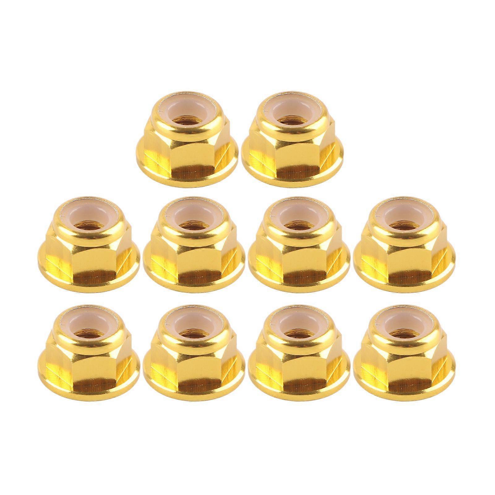 Anodize M4 Nylon Insert SelfLock Nuts Hex Lock Nut Aluminum Alloy 10pcs Set