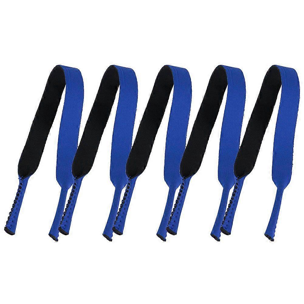 5 Pcs Sports Glasses Elastic Neck Strap Band Cord Chain Holder Lanyard for Eyeglasses(blue)