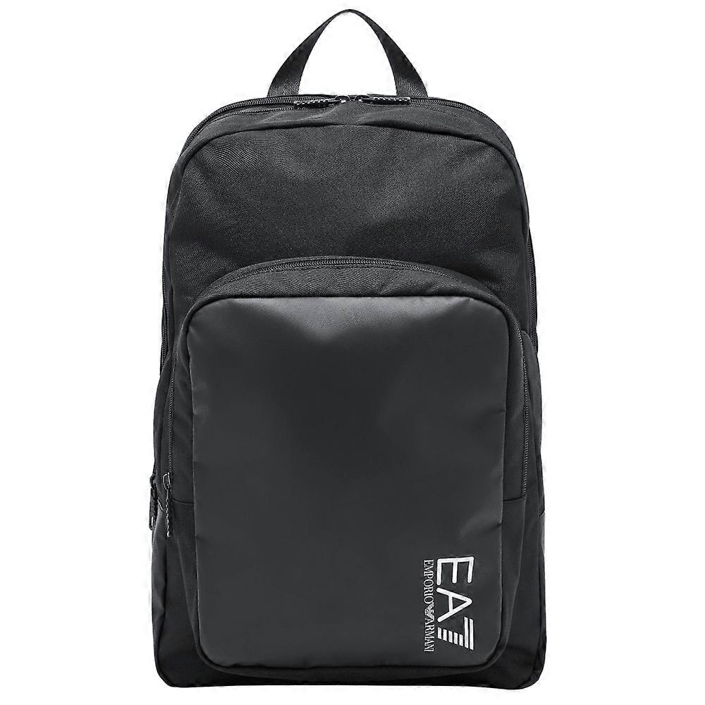 Emporio Armani EA7 Train Core Graphic Logo Black Rectangular Backpack