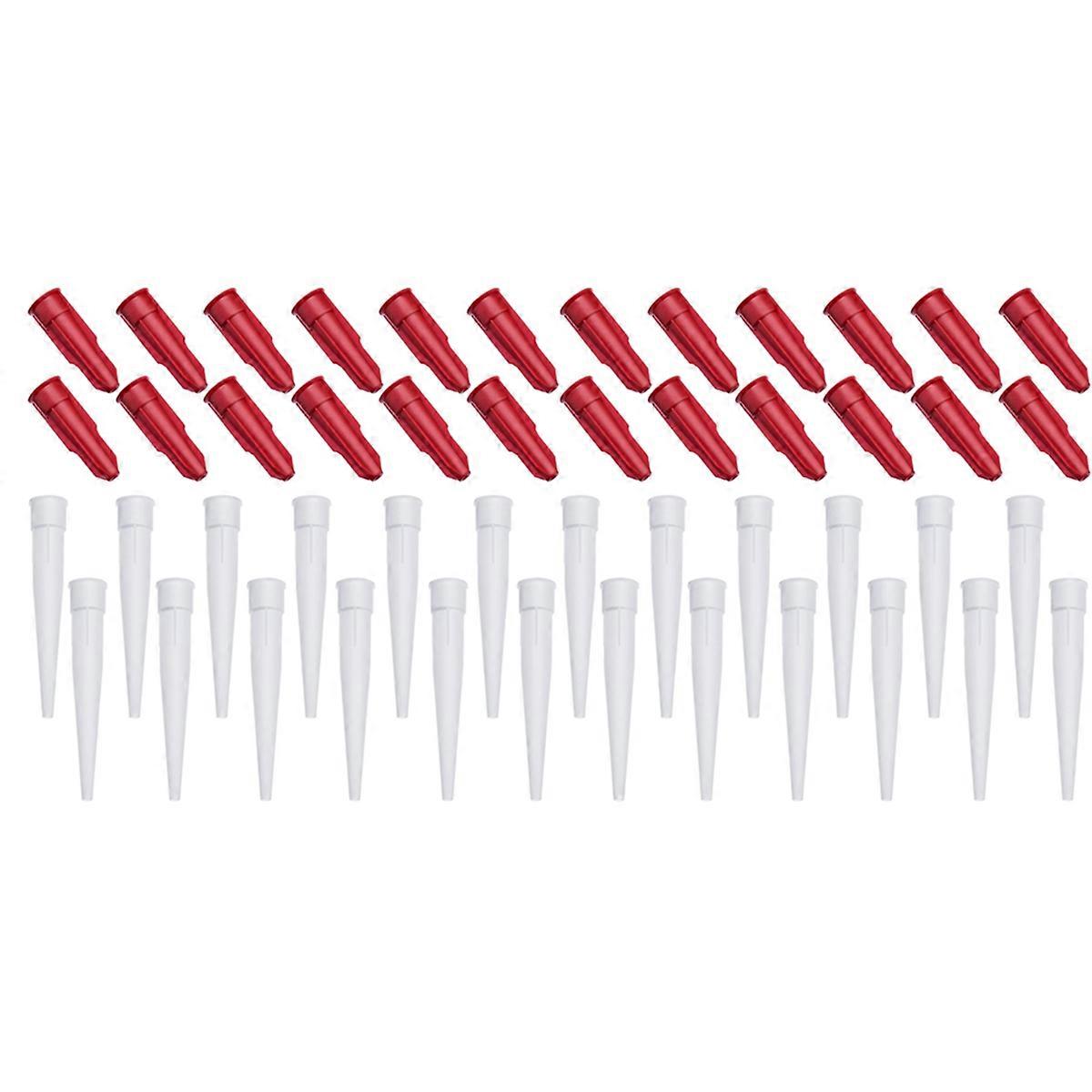 24pcs Silicone Sealant Spare Nozzles Plastic Sealant Scraper Tool Glass Glue Caulking Tip Applicator