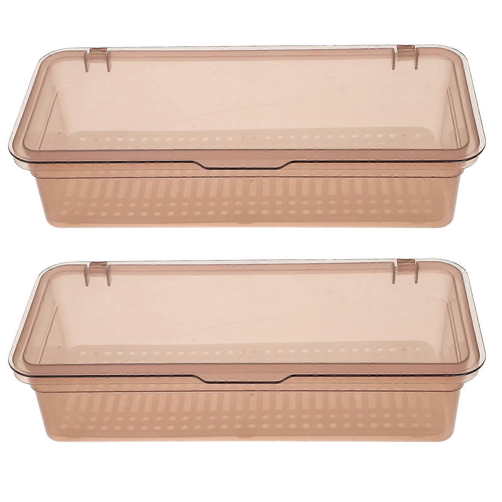 Kitchen Cutlery Drainer Box Utensil Holder with Lid 4Pcs for Storage