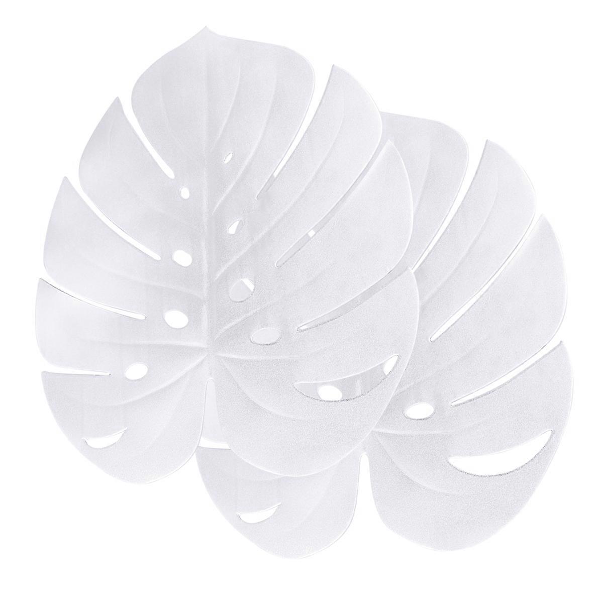 Silver Turtle Leaf Placemat for Kitchen Use 4Pcs Eva Coasters