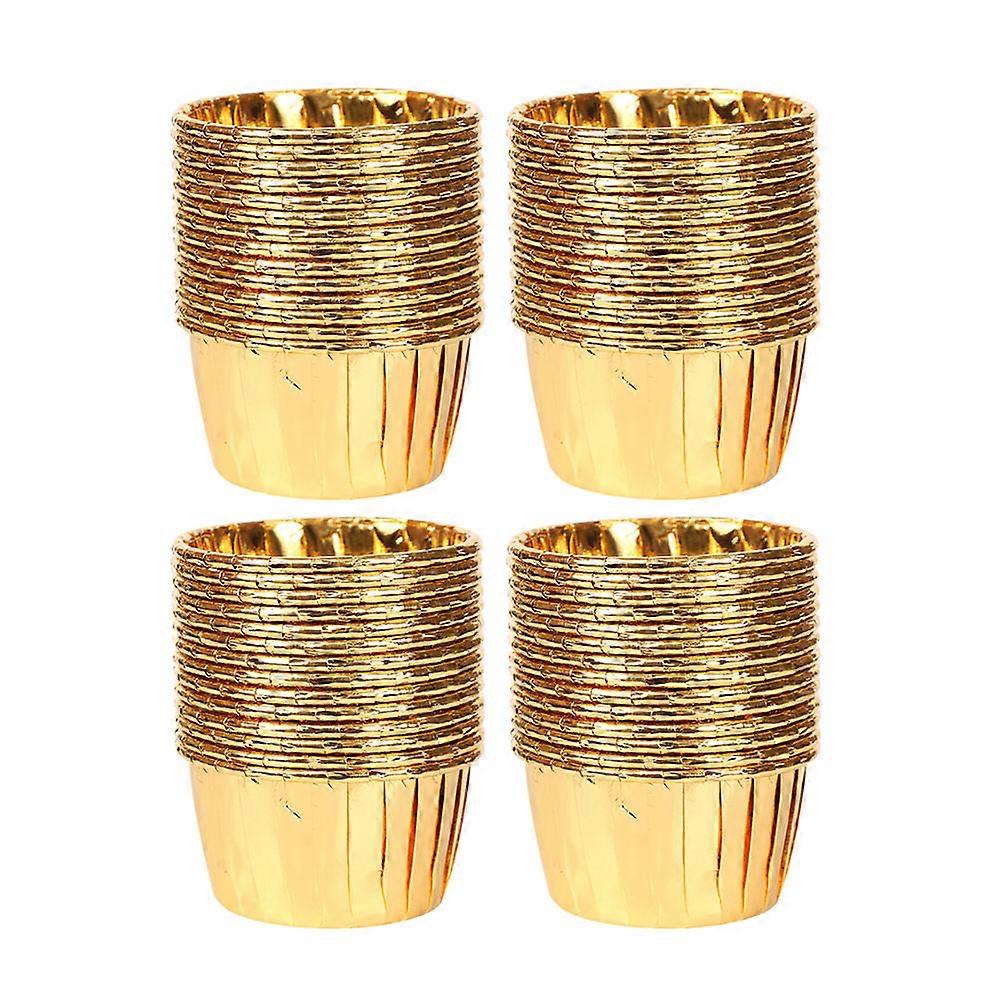 Cupcake Wrapper Gold Baking Cup for Dessert Use 300Pcs