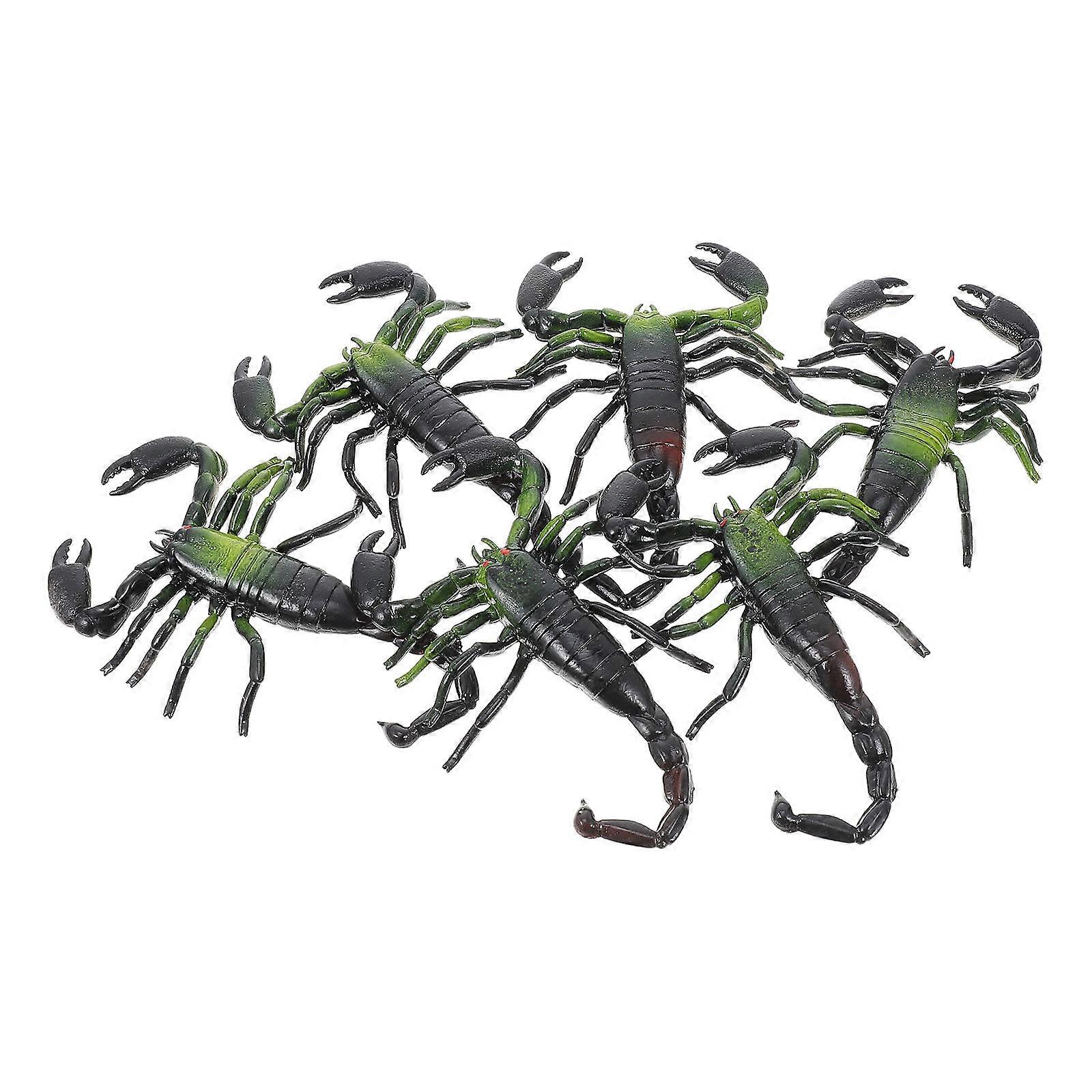 Halloween Simulation Scorpion Toy for Halloween Party 6Pcs Plastic Props