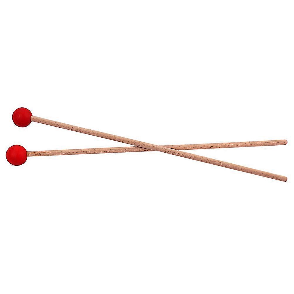 Percussion Mallet Stick Wood Handle for Glockenspiel 3Pairs Red Sticks