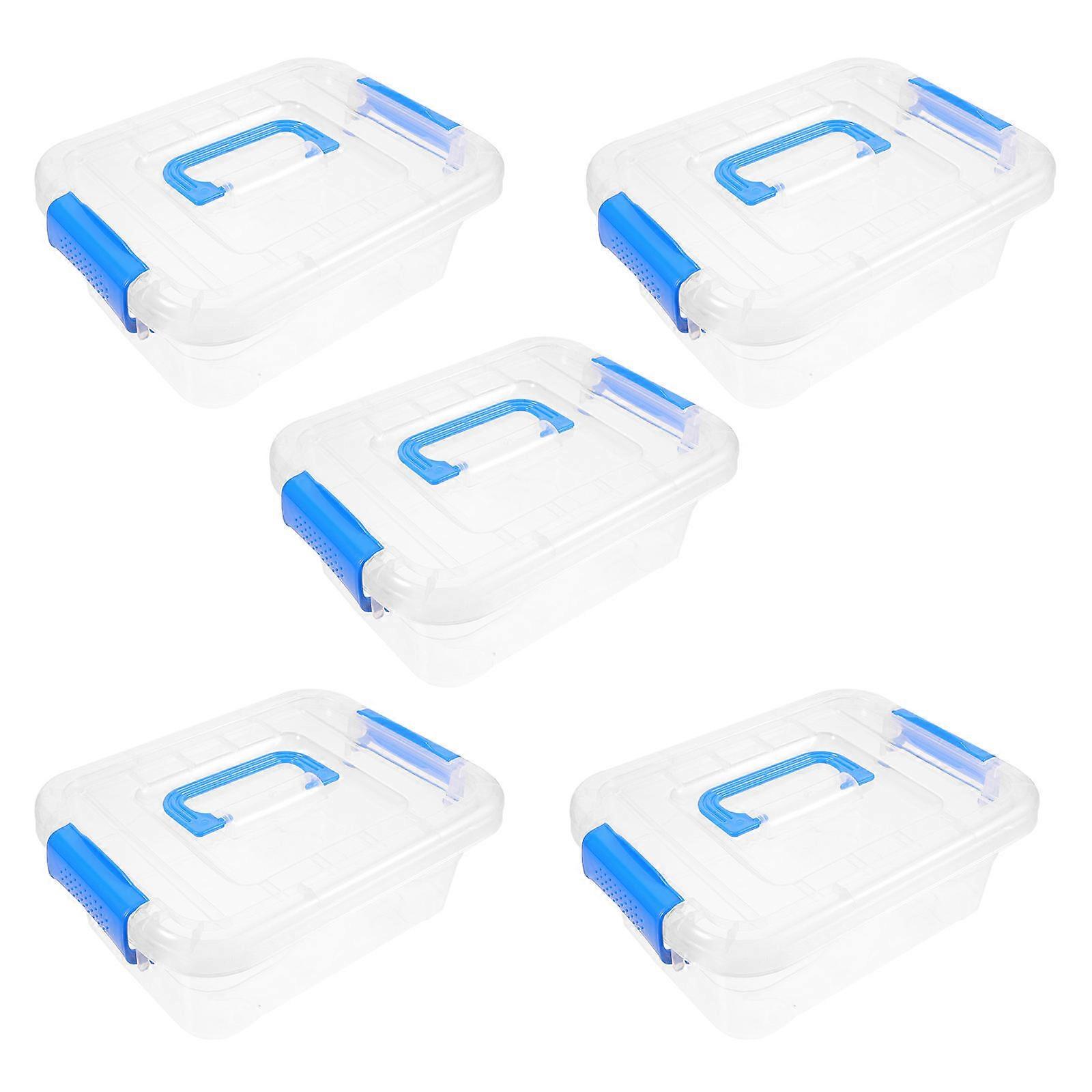 Plastic Carrying Case Storage Box with Handle 25Pcs for Toy Organization